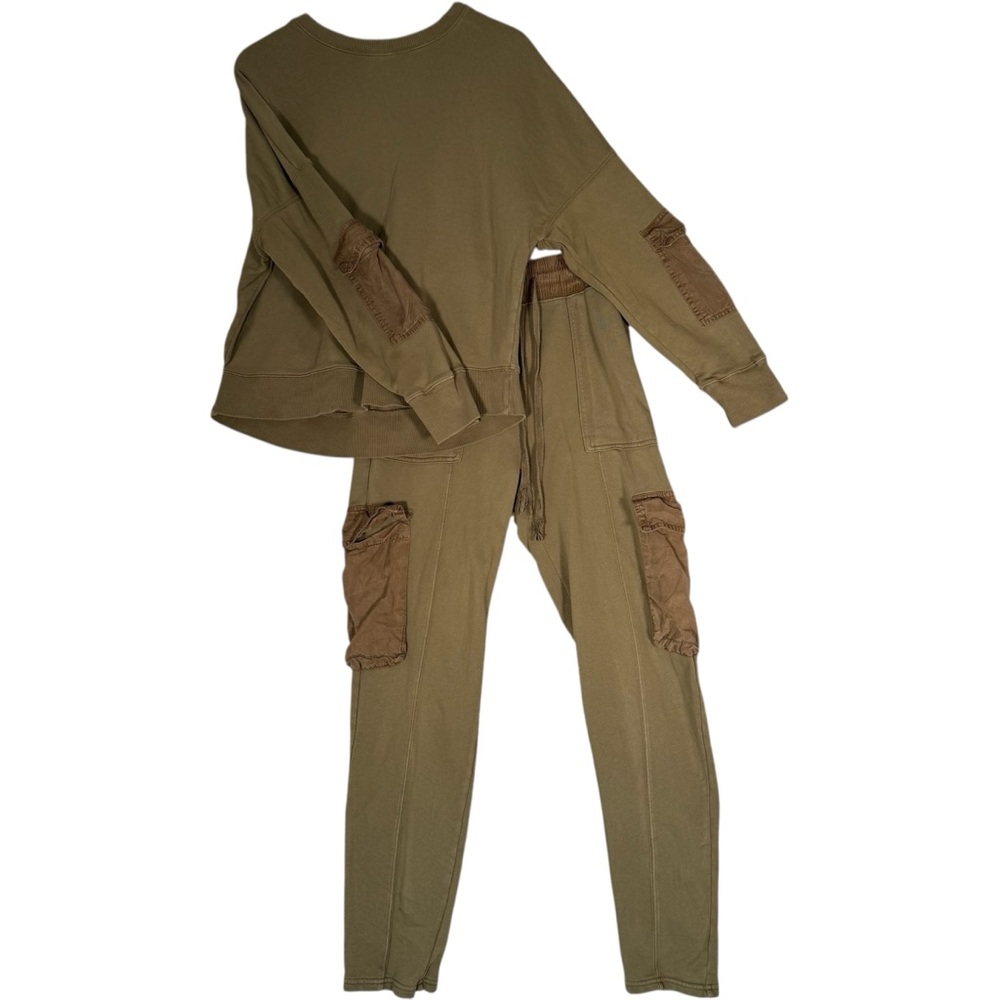 Fabletics Coodinated Set Zuri Jogger Pearl Sweatshirt Cargo Green S